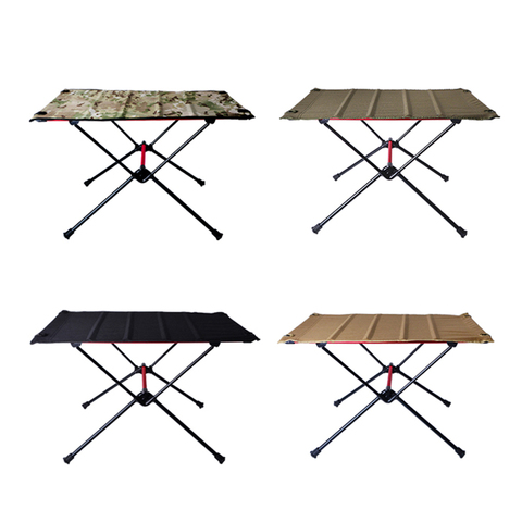 Mesa de acampada plegable portátil, mueble de aleación de aluminio, escritorio de cena para fiesta, barbacoa, Picnic, mesas de ordenador ultraligeras ► Foto 1/6