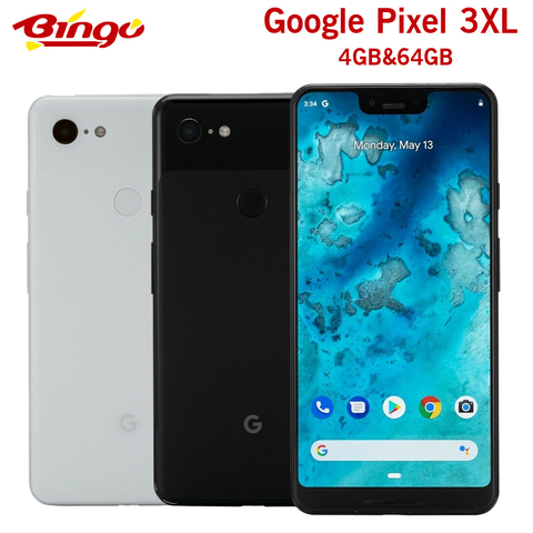 Google-móvil Pixel 3 XL Original, 4GB RAM, 64GB ROM, Android 6,3, NFC, teléfono móvil con reconocimiento de huella dactilar, Cargador rápido ► Foto 1/1