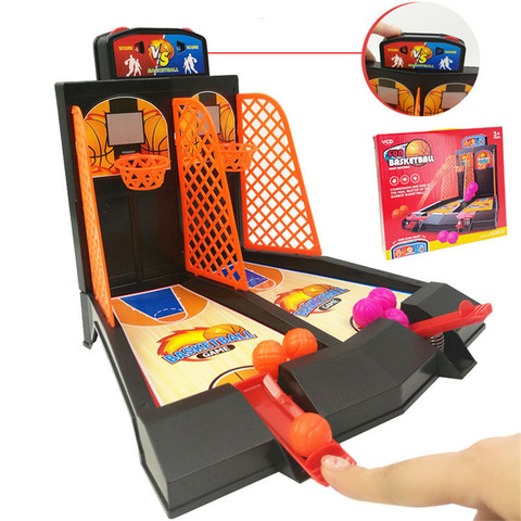 Juego de baloncesto de escritorio para niños, minicesta para dedo, mesa interactiva de tiro deportivo, juegos de mesa de batalla, juguetes de fiesta, regalos ► Foto 1/6