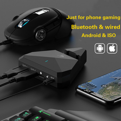 Wolf-mando de juegos G5 para móvil, convertidor de teclado y ratón para IPhone, Ios, Android, Bluetooth 4,1, adaptador Plug and Play ► Foto 1/6