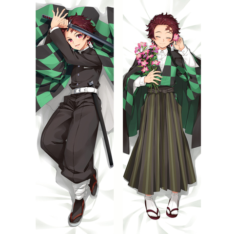 Cazadora de Anime Cosplay cuerpo amorosa funda para almohada Kimetsu no Yaiba Kamado Tanjirou Dakimakura funda de cojín abrazar BL regalo Otaku ► Foto 1/6