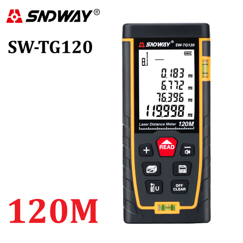 SNDWAY-Medidor de distancia láser, telémetro, regla de cinta métrica, 50m 70m 100m 120m, herramienta de ruleta ► Foto 1/6