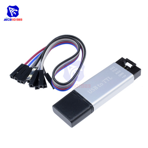 Diymore-módulo convertidor serie STC CP2102 USB 2,0 a TTL UART, 5 pines, con funda, cable de puente de 4 pines, reemplazo de módulo FT232 para Arduino ► Foto 1/6