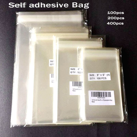 Bolsa de celofán transparente autoadhesiva, sellado automático