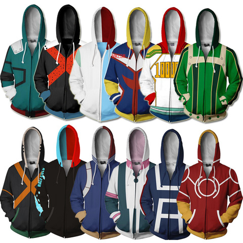 Boku no My Hero-Sudadera con capucha para hombre, sudaderas con estampado 3D, chándales divertidos informales de Hip-Hop, disfraz de Cosplay japonés ► Foto 1/6