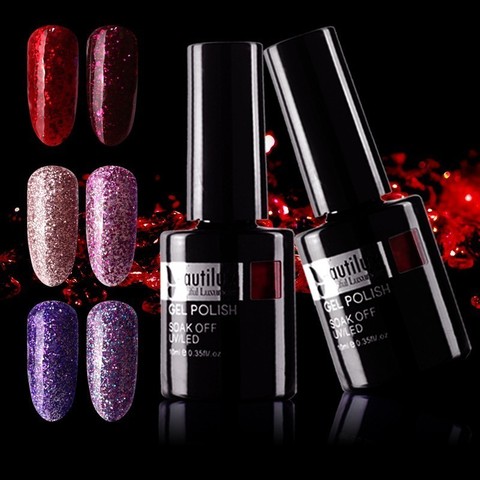 Beautilux 1pc brillo brillante colección de invierno esmalte de uñas de Gel de colores remojo LED UV laca de uñas barniz 10ml ► Foto 1/6