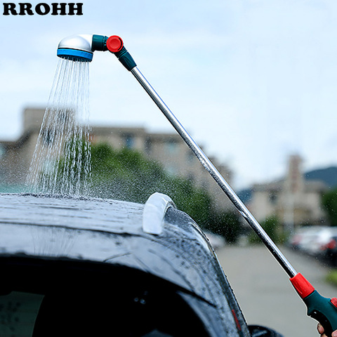 Multifuncional de alta-Pistola de agua a presión uso doméstico o en coche lavado de riego de jardín flor mango largo spray ajustable modo pistola de agua ► Foto 1/6