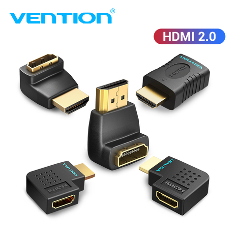 Adaptador Vention HDMI 270 de 90 grados, convertidor HDMI macho a HDMI hembra para PS4, HDTV, HDMI Cable 4K HDMI 2,0 extensor ► Foto 1/6