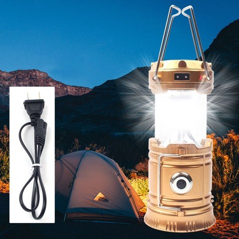 Linterna LED portátil para acampar, Linterna de mano recargable con energía Solar para senderismo, iluminación de emergencia al aire libre, 2022 ► Foto 1/6