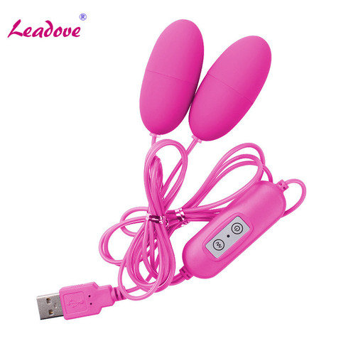 Huevo vibrador doble USB para mujeres y adultos, 12 frecuencias, multivelocidad, punto G, Juguetes sexuales individuales/dobles, productos impermeables ► Foto 1/6