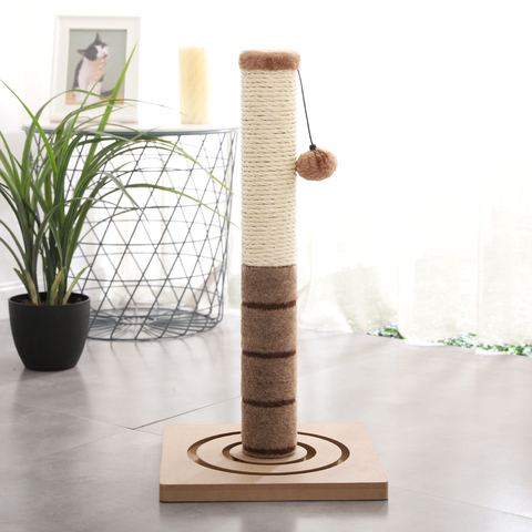 80CM de alta calidad de Alto rascador para gato juguetes interactivos para gato poste para rascar gatos gatitos Sisal cero Polo gato ► Foto 1/6