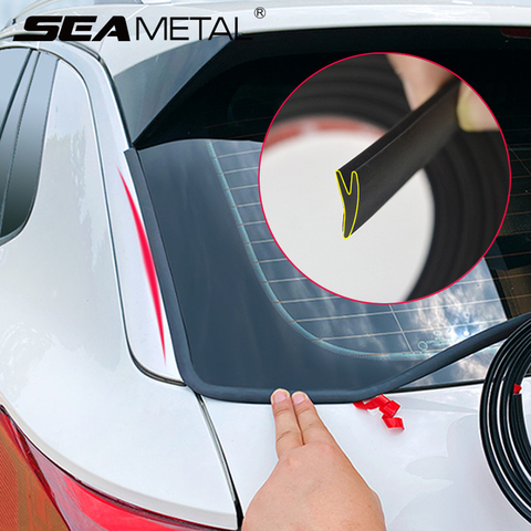 Tira de sellado de goma para ventana trasera de coche, tiras de sellado universales de 2m para Hatchback, SUV, aislamiento acústico Y cinta selladora, accesorios ► Foto 1/6