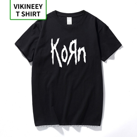 Korn-camisetas de moda para hombre, camiseta de manga corta con letras de banda de Rock, Camiseta de algodón, Camiseta estilo urbano de talla grande, envío gratis ► Foto 1/6