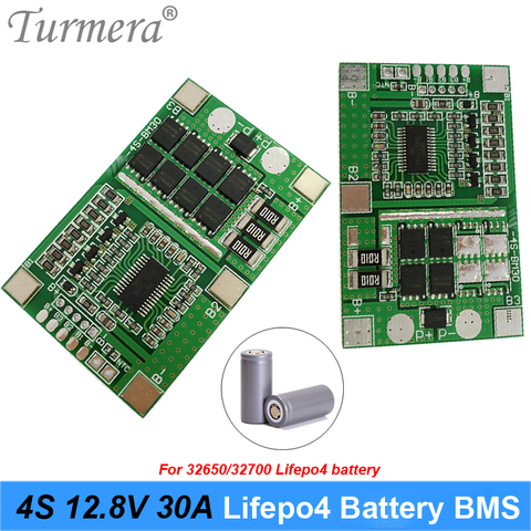 LiFePO4-Placa de protección de batería, fuente de alimentación interrumpida de 12V, 12,8 V, 14,4 V, 30A, 20A, 32650, BMS, litio, fosfato de hierro, 4S ► Foto 1/6