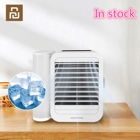 YOUPIN Microhoo-Mini aire acondicionado 3 en 1, ventilador de refrigeración por agua, Enfriador de aire portátil USB, humidificador de sincronización con pantalla táctil ► Foto 1/6