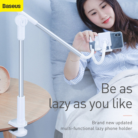 Baseus-Soporte de teléfono Universal ajustable, soporte de escritorio para teléfono móvil, rotación de 360 grados, para iphone, Android, Huawei ► Foto 1/6