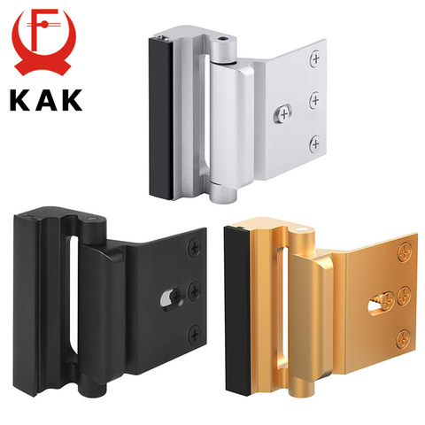 KAK-cerradura de seguridad para el hogar, dispositivo de bloqueo de refuerzo a prueba de niños con parada de 3 