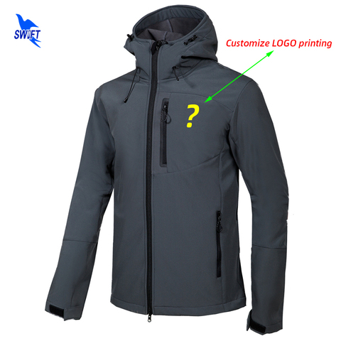 Nuevo chaqueta Softshell hombres chaqueta con capucha Tech polar impermeable térmico de senderismo al aire libre ropa de esquí senderismo Camping Gore-Tex ropa ► Foto 1/6