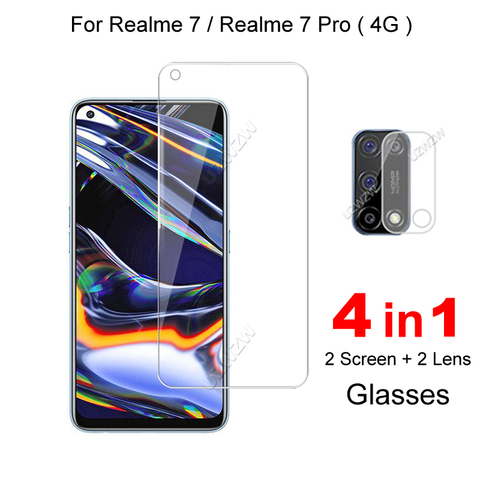 Película protectora de Pantalla protectora de vidrio para lente de cámara Realme 7 / Realme 7 Pro (4G), vidrio templado ► Foto 1/5