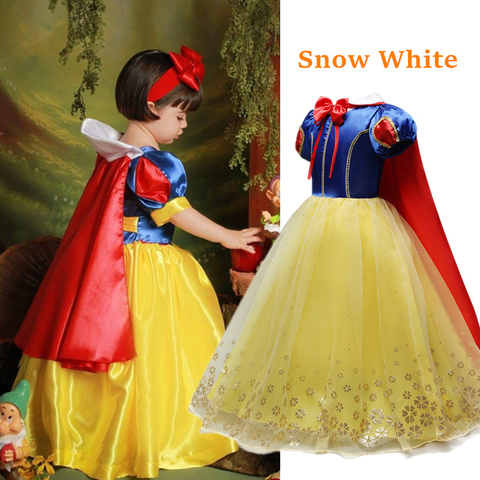 2022 vestido blanco como la nieve para niñas. Vestido de princesa para graduación. Regalos para bebé. Ropa de fiesta elegante para adolescentes. ► Foto 1/6