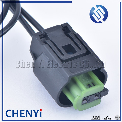 Conector automático de 2 pines impermeable, Sensor de temperatura de aire, Sensor de marcha atrás, enchufe de Radar para BMW BENZ 8E0973202 1-967644-1 968405-1 con cable ► Foto 1/6