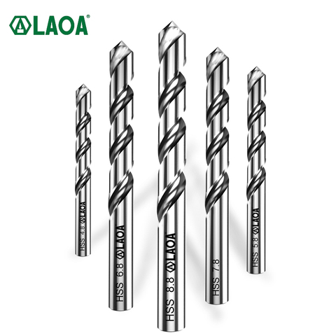 LAOA 10 Uds HCS juego de brocas tornillo espiral métrica de taladro poco grifo Set de puntas de taladro en espiral para corte de perforación de pulido ► Foto 1/6