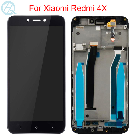 10 Touch para Xiaomi Redmi 4X LCD con pantalla de marco de montaje de pantalla táctil 5,0 