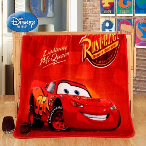 Disney-mantas suaves de lana McQueen 95 para niños, color rojo, Rayo, 100x140cm ► Foto 1/6