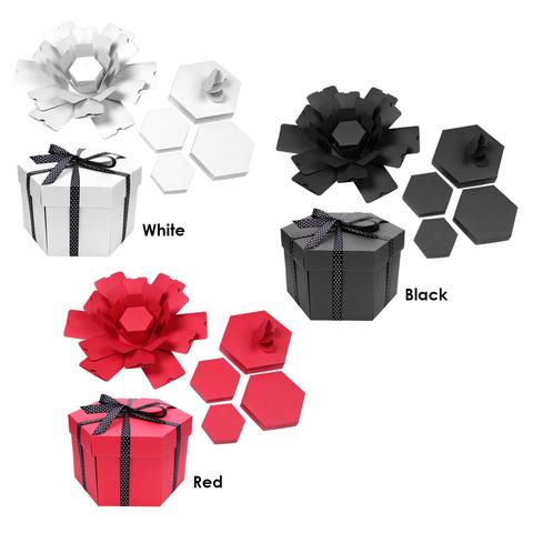 Surprise-cajas explotantes hexagonales para mujer, regalos de cumpleaños hechos a mano, Perfume, álbum de fotos cosmético, personalización, regalo de San Valentín ► Foto 1/6