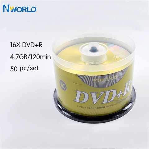 Unidad de DVD en blanco + Disco de CD, 4,7 GB, 16 GB, almacenamiento de datos, discos DVD vacíos, grabable, Media Compact, envío gratuito, 50 Uds. Por lote ► Foto 1/6