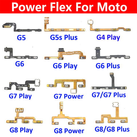 Cable flexible de botón de volumen y encender y apagar, para Motorola Moto G5, G6, G4, G8, G7, G9 Plus, Play Power Lite One, hypervision Fusion, nuevo ► Foto 1/6