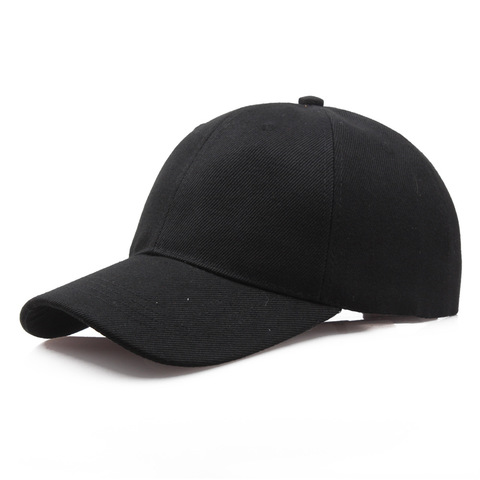 Gorra de béisbol de Color negro, gorra de béisbol de Color sólido con Cierre trasero, Gorras casuales ajustables, sombreros Hip Hop para papá, sombreros para hombres y mujeres Unisex ► Foto 1/6