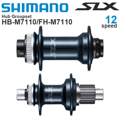 SHIMANO-Grupo de cubo delantero SLX M7100 M7110, 110, 100x15mm, FREEHUB trasero, 148, 142x12mm, eje de E-THRU de 12 velocidades ► Foto 1/3