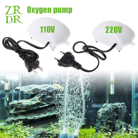 Bomba de oxígeno ultrabajo pequeña, accesorios acuáticos, compresor de aire para pecera, bomba de oxígeno para acuario, pump110-220V de oxígeno ► Foto 1/6