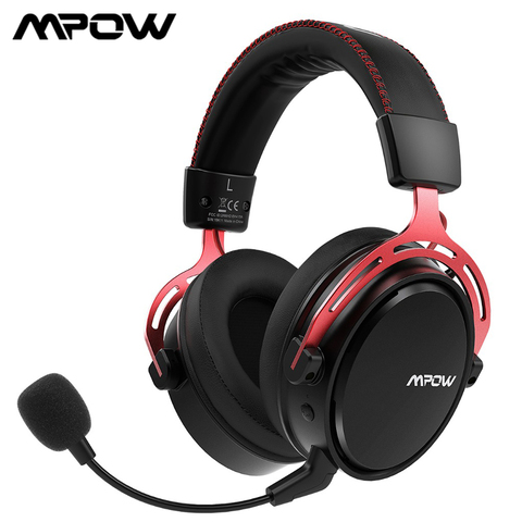 Mpow-auriculares inalámbricos Air 2,4G para videojuegos, cascos con sonido envolvente 7,1 para PC, PS4, micrófono de cancelación de ruido de doble unidad ► Foto 1/6