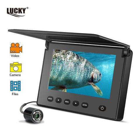 LUCKY-Cámara de pesca con buscador de peces bajo el agua, pesca en hielo, visión nocturna, Monitor LCD de 4,3 pulgadas, cámara de vídeo deportiva subacuática ► Foto 1/6