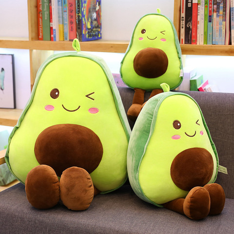 Peluche de aguacate de 30-85cm para niños, almohada de aguacate/cojín, muñeco de peluche de fruta Kawaii, juguetes para niños, almohada, regalo de cumpleaños ► Foto 1/6