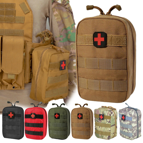 Estuche para botiquín de primeros auxilios para acampada, paquete de cintura médica táctica militar para viaje al aire libre, bolsa de tela Oxford Molle ► Foto 1/6