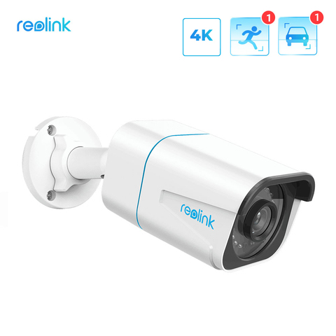 Reolink-cámara IP inteligente para exteriores, videocámara tipo bala con visión nocturna infrarroja, 4K, 8MP, PoE, con detección de personas y coches, RLC-810A ► Foto 1/6