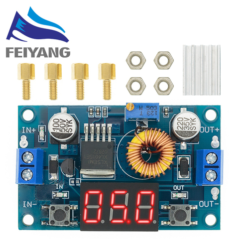 Módulo reductor ajustable XL4015 5A de alta potencia, DC-DC de 75W, con voltímetro LED, módulo de fuente de alimentación, 10 Uds. ► Foto 1/2