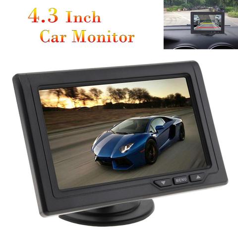 Monitor de visión trasera de coche, pantalla TFT LCD a Color de 4,3 pulgadas, 480x272, vista trasera de coche, marcha atrás, aparcamiento para cámara, DVD, VCD ► Foto 1/6