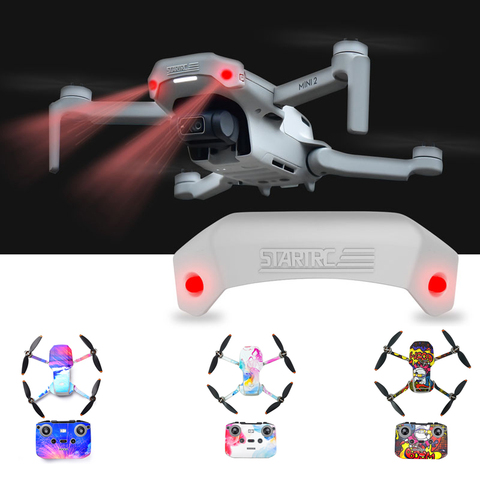 STARTRC-luces intermitentes Mavic mini/mini, luz de advertencia de 2 cabezales con pegatina de piel para DJI Mavic mini 2, accesorios para Dron ► Foto 1/6