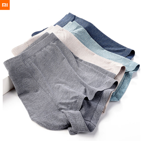 Xiaomi mijia-ropa interior de grafeno para hombre, Bóxer cortos sin costura, transpirables, jacquard, ligeros y sedosos, suaves y secos ► Foto 1/6