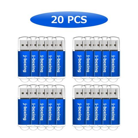 J-boxing-unidad Flash USB de 20 piezas, lápiz de memoria rectangular de 8GB, 128MB, 2GB, lápiz de memoria USB para ordenador, portátil, tabletas, Mac, 4GB, 32GB ► Foto 1/6