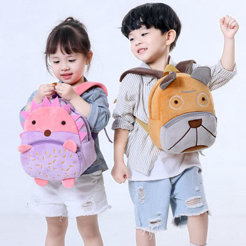 Mochilas de felpa 3D para niños y niñas, morral escolar de dibujos animados, Animales divertidos, Juguetes ► Foto 1/4