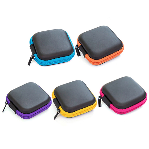 Mini bolsa portátil para auriculares, monedero para auriculares, caja de almacenamiento para cables USB, BILLETERA, bolsa de transporte, accesorios para auriculares EVA ► Foto 1/6