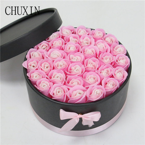 Caja de regalo para el Día de San Valentín, gran caja de regalo para cumpleaños, con rosas, peonías, flor de simulación, regalo de comunión romántica, decoración de Navidad ► Foto 1/6