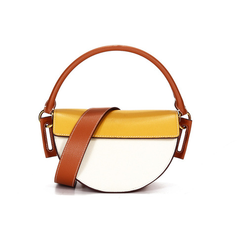 Nuevo 2022 bolso de moda de cuero genuino pequeño para mujeres bolso de mensajero Simple bolso de montura para mujeres bolso de hombro Mini bolsas de fiesta ► Foto 1/6