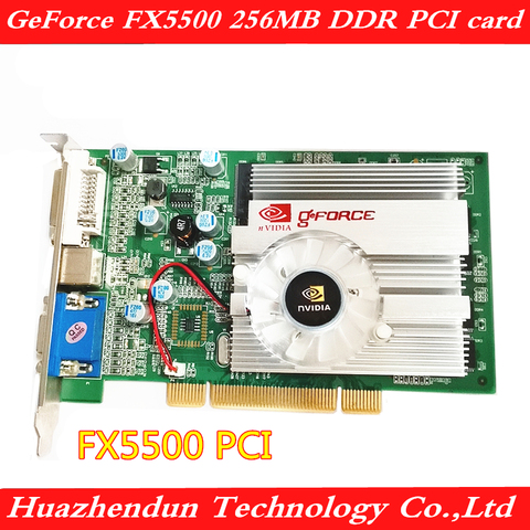 Gráficos PCI tarjeta FX5500 256MB VGA + DVI + S terminal soporta pantalla tractor vigilancia, etc ► Foto 1/4
