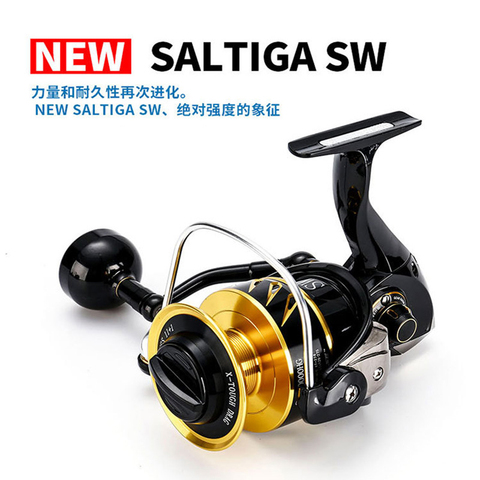 Madmouse-Carrete giratorio para uso en pesca deportiva, accesorio de pescar con aleación, de 35 KG, con potencia de arrastre, con 12BB, hecho en Japón, modelo Saltiga SW4000XG, SW6000HG y SW10000HG ► Foto 1/6